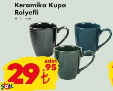 KERAMİKA KUPA ROLYEFLİ